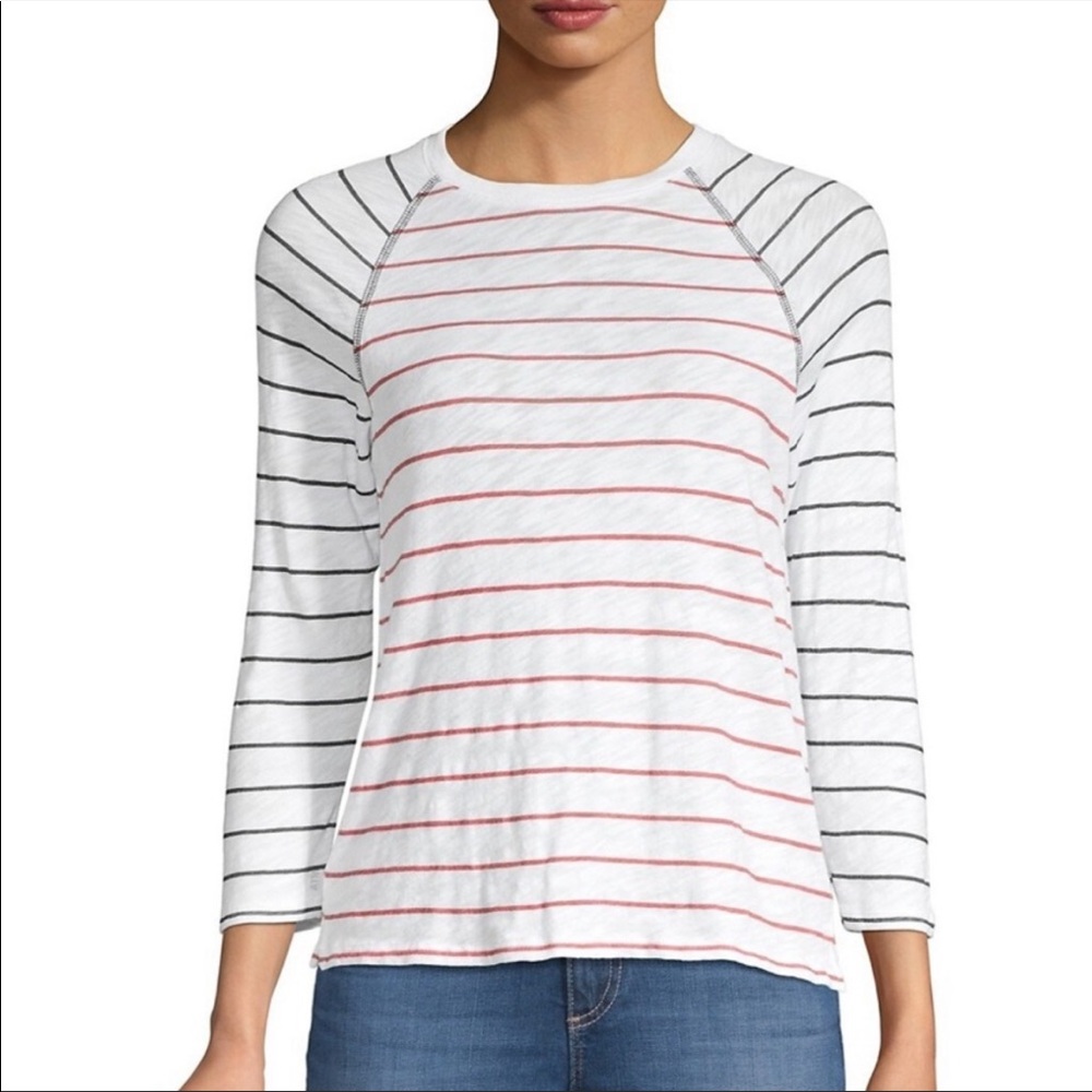ATM Anthony Thomas Melillo Stripe Raglan Tee